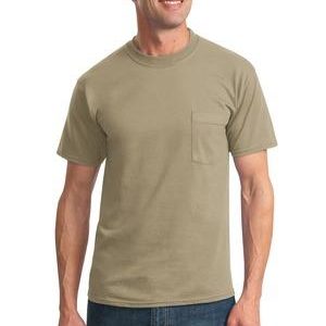 JERZEES -  50/50 Cotton/Poly Pocket T-Shirt.  29MP