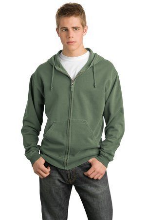 DISCONTINUED District Threads - Pigment-Dyed Full-Zip Hoodie.  DT113