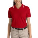 Port Authority Signature - Ladies Cool Mesh  Polo with Tipping Stripe Trim.  L431