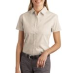 Port Authority - Ladies Short Sleeve Easy Care  Soil Resistant Shirt.  L507