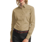 Port Authority - Ladies Long Sleeve Value Cotton Twill Shirt. L634