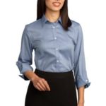 Red House Ladies 3/4-Sleeve Non-Iron Pinpoint Oxford.  RH45