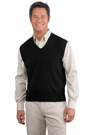 Port Authority Signature - Fine-Gauge V-Neck Sweater Vest.  SW276